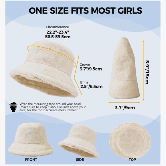 Brand New Faux Fur Bucket Hat - Picture 5 of 8